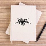 Zepplin Giyim Chelsea Grin Black Logo Çizgisiz Kanvas Defter Çizgisiz - Krem - 14x21 cm