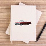 Zepplin Giyim Chevrolet Impala Ss Çizgisiz Kanvas Defter Çizgisiz - Krem - 14x21 cm