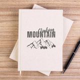 Zepplin Giyim Climbing Mountain Krem Çizgisiz Kanvas Defter Çizgisiz - 14x21 cm