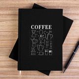 Zepplin Giyim Coffee Siyah Çizgisiz Kanvas Defter Çizgisiz - 14x21 cm