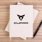 Zepplin Giyim Cupra Logo Text Çizgisiz Kanvas Defter Çizgisiz - Krem - 14x21 cm