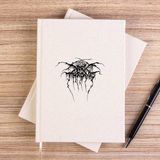 Zepplin Giyim Darkthrone Logo2 Çizgisiz Kanvas Defter Çizgisiz - Krem - 14x21 cm