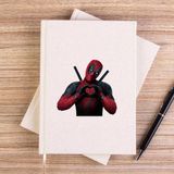 Zepplin Giyim Deadpool Love Çizgisiz Kanvas Defter Çizgisiz - Krem - 14x21 cm