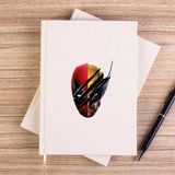 Zepplin Giyim Deadpool Wolverine Siluet Çizgisiz Kanvas Defter Çizgisiz - Krem - 14x21 cm