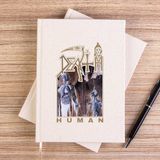 Zepplin Giyim Death Human 2 Çizgisiz Kanvas Defter Çizgisiz - Krem - 14x21 cm