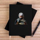 Zepplin Giyim Delta Force Hawkops Ackclaw Siyah Çizgisiz Kanvas Defter Çizgisiz - 14x21 cm