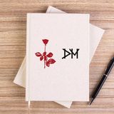 Zepplin Giyim Depeche Mode Rose Çizgisiz Kanvas Defter Çizgisiz - Krem - 14x21 cm