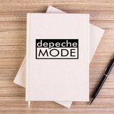 Zepplin Giyim Depeche Mode Text Çizgisiz Kanvas Defter Çizgisiz - Krem - 14x21 cm