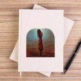 Zepplin Giyim Depressed Girl Çizgisiz Kanvas Defter Çizgisiz - Krem - 14x21 cm