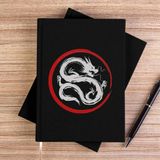Zepplin Giyim Dragon Karate Siyah Kanvas Defter Çizgisiz - 14x21 cm