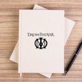 Zepplin Giyim Dream Theater Logo Çizgisiz Kanvas Defter Çizgisiz - Krem - 14x21 cm