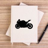Zepplin Giyim Ducati 1299 Siluet Çizgisiz Kanvas Defter Çizgisiz - Krem - 14x21 cm