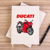 Zepplin Giyim Ducati 959 Çizgisiz Kanvas Defter Çizgisiz - Krem - 14x21 cm