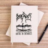 Zepplin Giyim Dying Fetus Bathe In Entrails Çizgisiz Kanvas Defter Çizgisiz - Krem - 14x21 cm