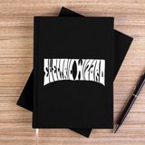 Zepplin Giyim Electric Wizard Text Siyah Çizgisiz Kanvas Defter Çizgisiz - 14x21 cm