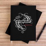 Zepplin Giyim Evanescence Logo Siyah Kanvas Defter Çizgisiz - 14x21 cm