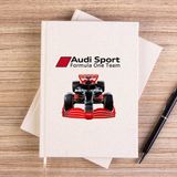 Zepplin Giyim F1 Audi Sport Formula Çizgisiz Kanvas Defter Çizgisiz - Krem - 14x21 cm