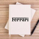 Zepplin Giyim Ferari Text Black Krem Çizgisiz Kanvas Defter Çizgisiz - 14x21 cm