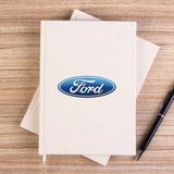 Zepplin Giyim Ford Logo Çizgisiz Kanvas Defter Çizgisiz - Krem - 14x21 cm