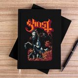 Zepplin Giyim Ghost Horse Siyah Çizgisiz Kanvas Defter Çizgisiz - 14x21 cm