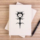 Zepplin Giyim Ghostemane Logo White Çizgisiz Kanvas Defter Çizgisiz - Krem - 14x21 cm