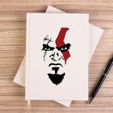Zepplin Giyim God Of War Kratos Face Çizgisiz Kanvas Defter Çizgisiz - Krem - 14x21 cm