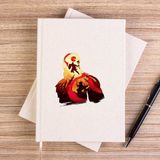 Zepplin Giyim God Of War Kratos Siluet Çizgisiz Kanvas Defter Çizgisiz - Krem - 14x21 cm
