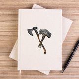 Zepplin Giyim God Of War Ragnarok Kratos Weapon Çizgisiz Kanvas Defter Çizgisiz - Krem - 14x21 cm