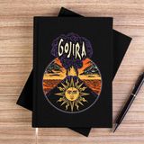 Zepplin Giyim Gojira Design Siyah Kanvas Defter Çizgisiz - 14x21 cm