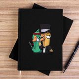Zepplin Giyim Goose Goose Duck Katil Siyah Çizgisiz Kanvas Defter Çizgisiz - 14x21 cm