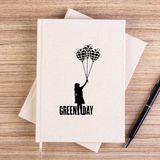 Zepplin Giyim Green Day Girl Çizgisiz Kanvas Defter Çizgisiz - Krem - 14x21 cm