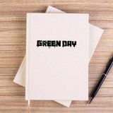Zepplin Giyim Green Day Logo Çizgisiz Kanvas Defter Çizgisiz - Krem - 14x21 cm
