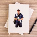 Zepplin Giyim Gta Blue Thief Man Çizgisiz Kanvas Defter Çizgisiz - Krem - 14x21 cm