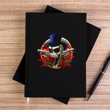 Zepplin Giyim Guns N Roses Mr Skull Siyah Çizgisiz Kanvas Defter Çizgisiz - 14x21 cm