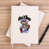 Zepplin Giyim Guns N Roses Skull And Gun Çizgisiz Kanvas Defter Çizgisiz - Krem - 14x21 cm