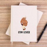 Zepplin Giyim Gym Love Boğa Krem Çizgisiz Kanvas Defter Çizgisiz - 14x21 cm