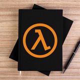 Zepplin Giyim Half Life Logo Pocket Siyah Kanvas Defter Çizgisiz - 14x21 cm