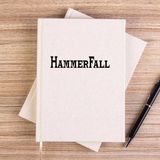 Zepplin Giyim Hammerfall Text Çizgisiz Kanvas Defter Çizgisiz - Krem - 14x21 cm