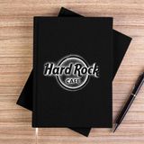 Zepplin Giyim Hard Rock Cafe Glow Siyah Kanvas Defter Çizgisiz - 14x21 cm