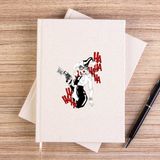 Zepplin Giyim Harley Quinn Bang Çizgisiz Kanvas Defter Çizgisiz - Krem - 14x21 cm