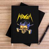 Zepplin Giyim Havok Band Deals Merch Siyah Çizgisiz Kanvas Defter Çizgisiz - 14x21 cm