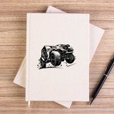 Zepplin Giyim Jeep Off-Road Çizgisiz Kanvas Defter Çizgisiz - Krem - 14x21 cm