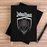 Zepplin Giyim Judas Priest Bat Siyah Çizgisiz Kanvas Defter Çizgisiz - 14x21 cm