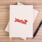 Zepplin Giyim Judas Priest Logo 3 Çizgisiz Kanvas Defter Çizgisiz - Krem - 14x21 cm