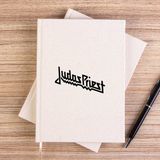 Zepplin Giyim Judas Priest Logo Çizgisiz Kanvas Defter Çizgisiz - Krem - 14x21 cm