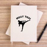 Zepplin Giyim Karate Muay Thai Siluet Çizgisiz Kanvas Defter Çizgisiz - Krem - 14x21 cm