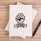 Zepplin Giyim Karate Yamaguchi Goju-Kai Çizgisiz Kanvas Defter Çizgisiz - Krem - 14x21 cm
