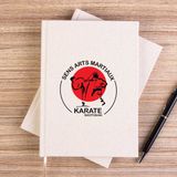 Zepplin Giyim Karete Shotokan Red Circle Çizgisiz Kanvas Defter Çizgisiz - Krem - 14x21 cm