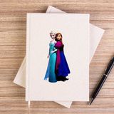 Zepplin Giyim Karlar Ülkesi Elsa ve Anna Çizgisiz Kanvas Defter Çizgisiz - Krem - 14x21 cm