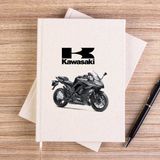 Zepplin Giyim Kawaski Ninja 1000 Çizgisiz Kanvas Defter Çizgisiz - Krem - 14x21 cm